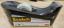 3M Scotch Desktop Tape Dispenser Black C18-MX Weighted Base 1 Roll Scotch Tape