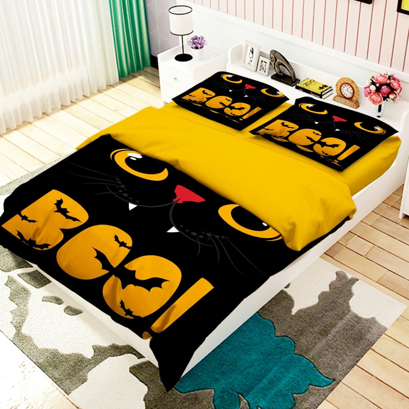 3D Yellow Kitten ZHUB2500 Bed Pillowcases Quilt Duvet Cover Queen King Zoe Cena, oryginalny produkt