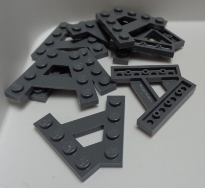 LEGO Pieces & Parts 15706 A-Frame 45° Plates Dark Stone Grey x8