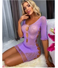 A+Womens Hollow See Through Bodycon Mini Dress Babydoll Backless Clubwear Party
