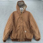 Carhartt Flame Resistant FR Jacket Womens Large L 12 14 Brown Canvas NFPA 2112