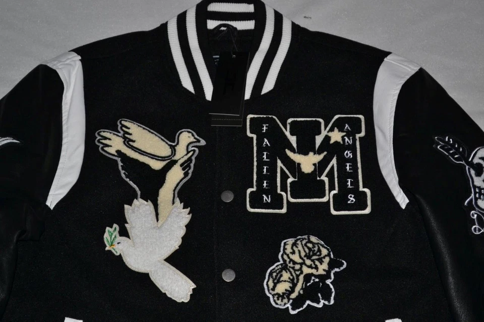 Auténtica Chaqueta Universitaria Jordan Craig Fallen Angels Negra Nueva Todas las Tallas Foto 3 de 4