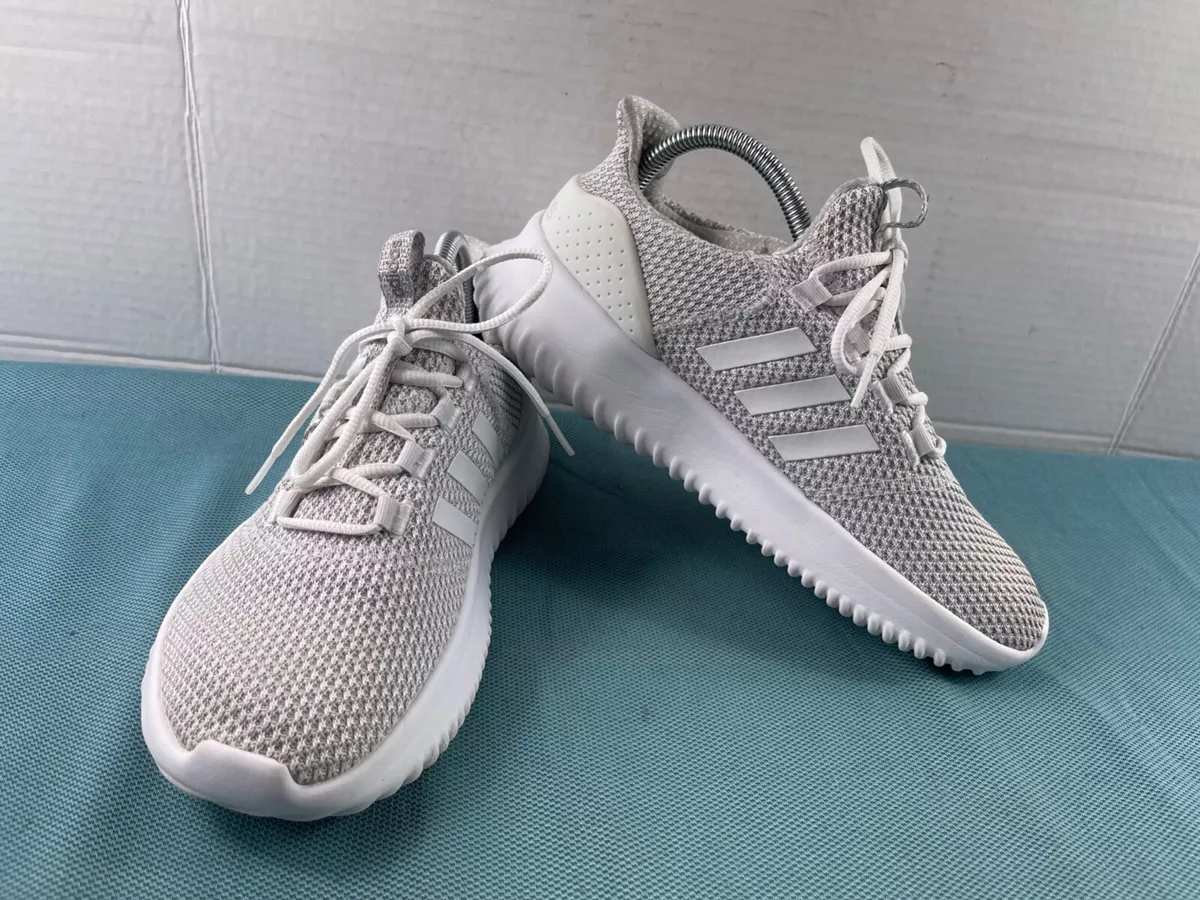 Adidas grey on sale and white shoes