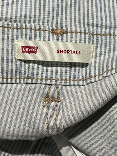 NWT Levi’s Girl’s Stripe Denim Overalls Size 12 Reg. - Picture 5 of 7