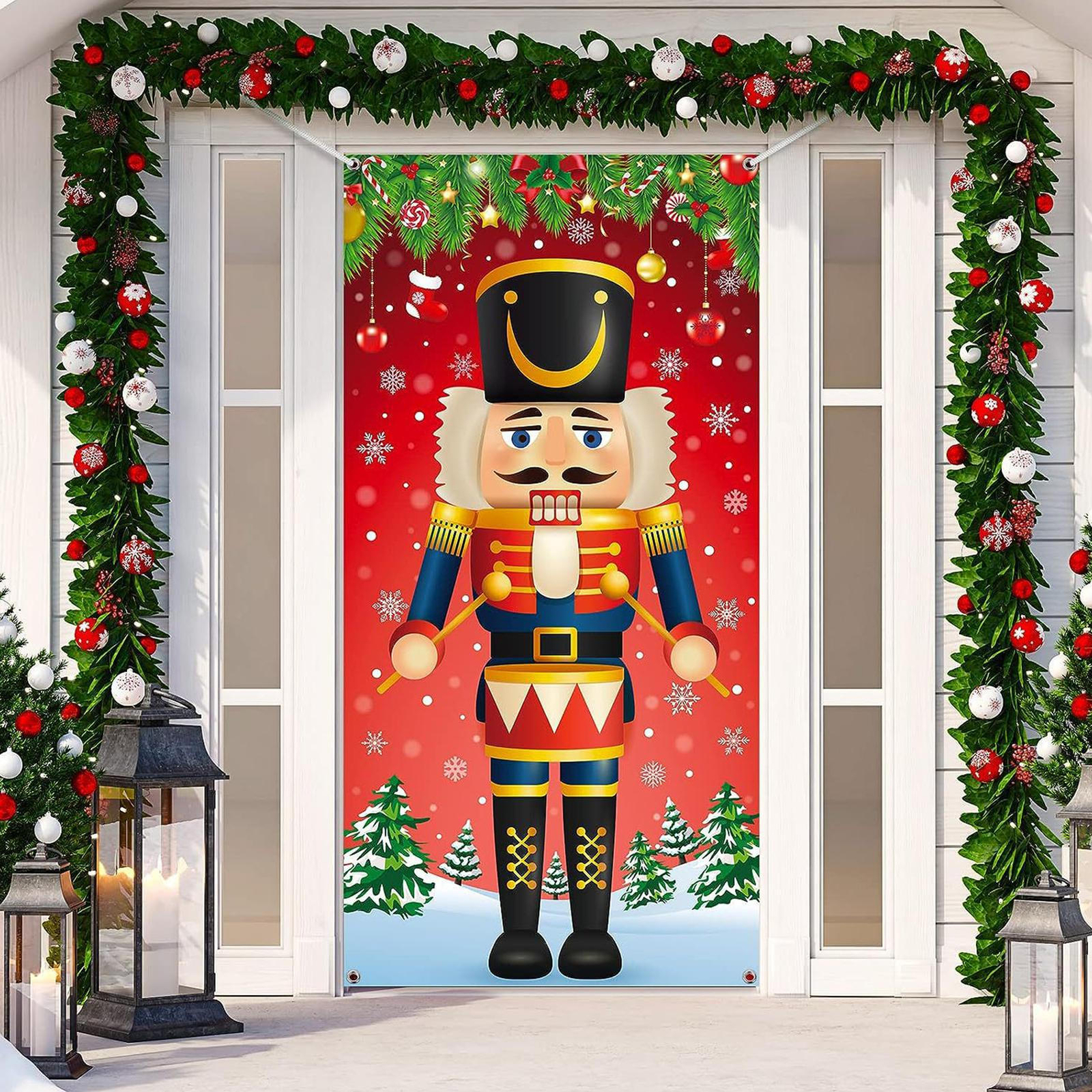 Christmas Door Cover Decoration Christmas Santa Claus Door Cover Door