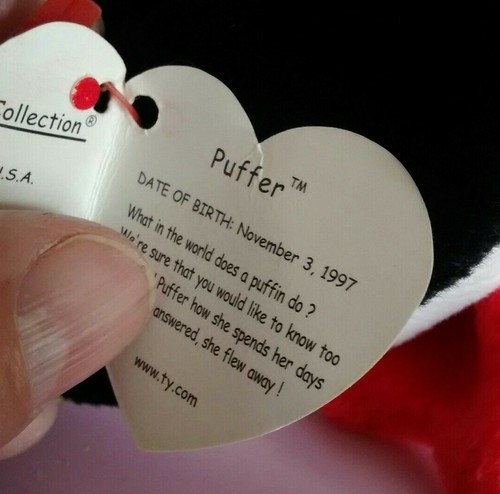 TY Beanie Babies PUFFER the PUFFIN With Tag - Picture 12 of 12