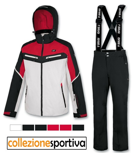 TUTA DA NEVE COMPLETO SCI UOMO ASTROLABIO AST - AC9J-TSD col.  bianco/rosso/nero | eBay