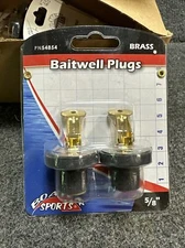 2 pack Marine 5/8-Inch Brass Snap Plug Bailer, Pontoon, Boat and Baitwell Drains