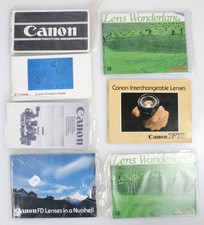 CANON PRODUCT AND LENS GUIDES LITERATURE LARGE LOT