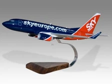 Boeing 737-700 Skyeurope Airlines Desk Wood Airplane New Model Large Scale 1/100