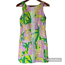 Lilly Pulitzer Fan Dance Pink Flamingos Sundress Size 6
