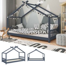 Vitali Spa Kinderbett Hausbett Design 90x200cm Kinder bett Holz Haus Hausbett