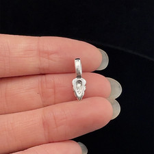 5 10 20 Aanraku 925 Sterling Silver Plated Bail 1.4x0.45 cm Glue-on For Pendants
