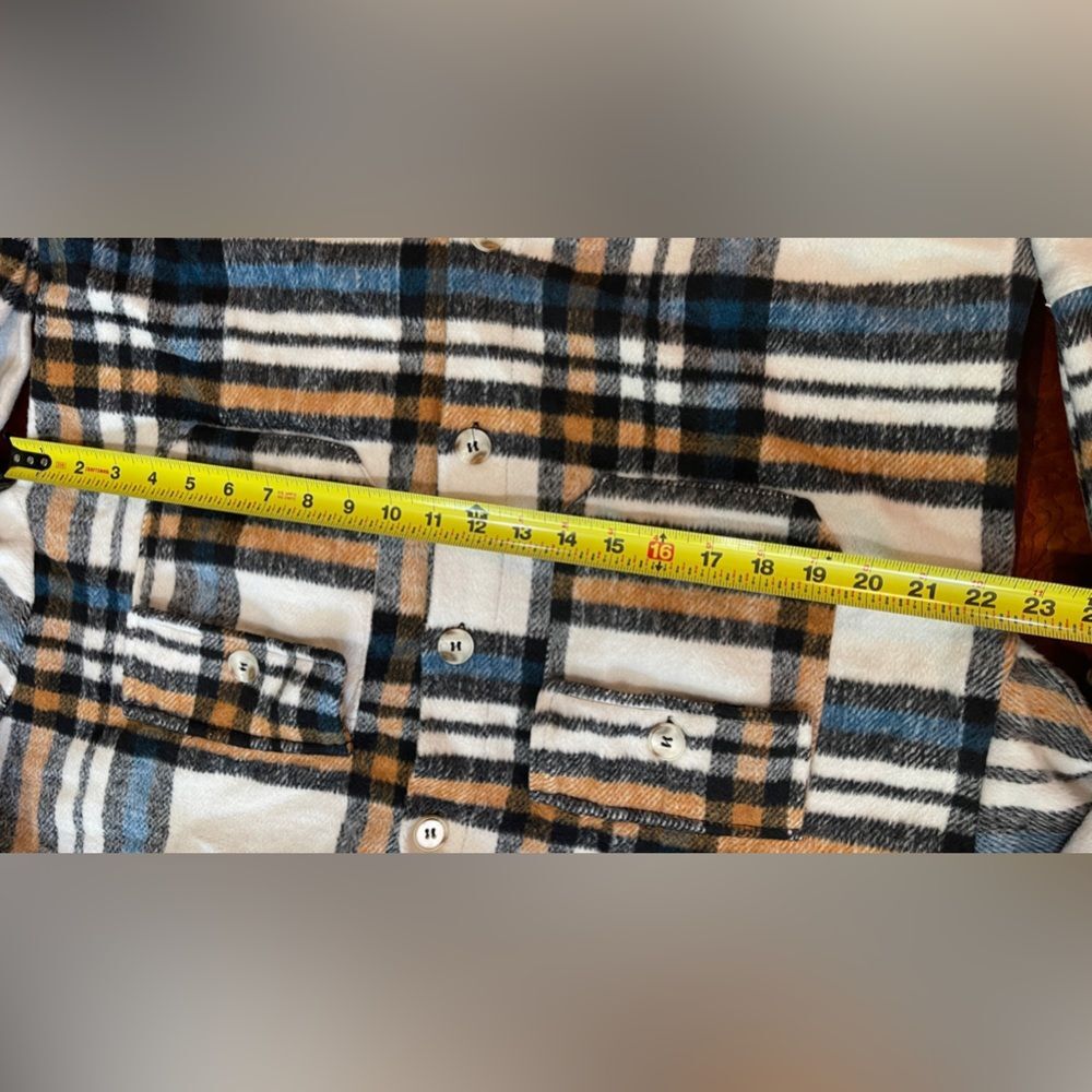 Mazik Multicolor Plaid Pattern Button Shacket siz… - image 11