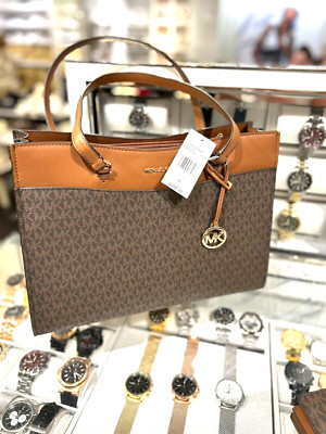 Michael Kors Bag Brown Fashion Purse Large Purse Tote Handbag Shoulder  Satchel