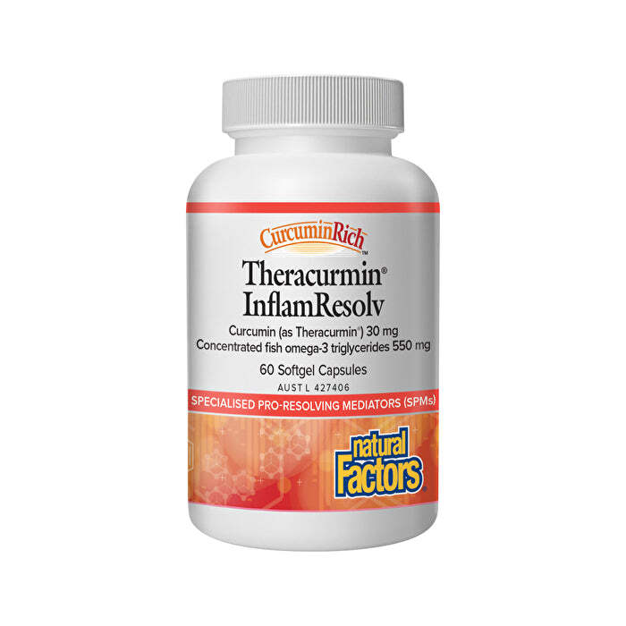 NEW Natural Factors Theracurmin InflamResolv 60c