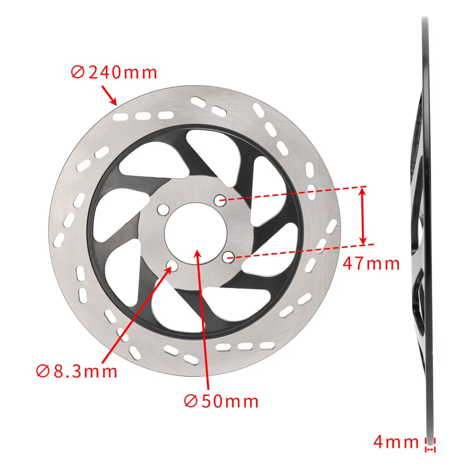 240MM FRONT BRAKE ROTOR DISC FOR SUZUKI EN125 EN125-2A 3A 3F EN150 EN150-A - Image 2 of 4