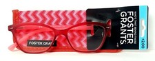 Foster Grant Women's Shona Red Cat-Eye Reading Glasses  Choose Strength
