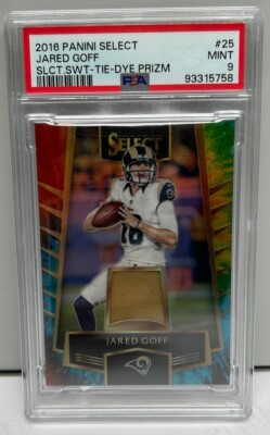 2016 Select - Jared Goff Rookie - Game Used Tie-Dye - 16/25 Jersey Match - Pop 1