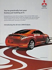 2006 Mitsubishi Eclipse Lost License For Just Looking At It Original Print Ad  