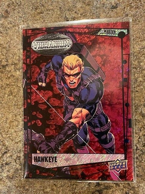 2015 Marvel Vibranium Molten #76 HAWKEYE 250/299 Combo Ship Red Lava😍*