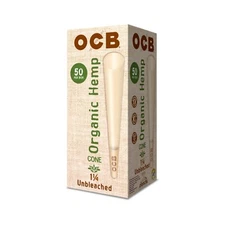 OCB Organic Cones 1 1/4 Unbleached Pre-Rolled Cones 84mm (50ct Cone Tower)
