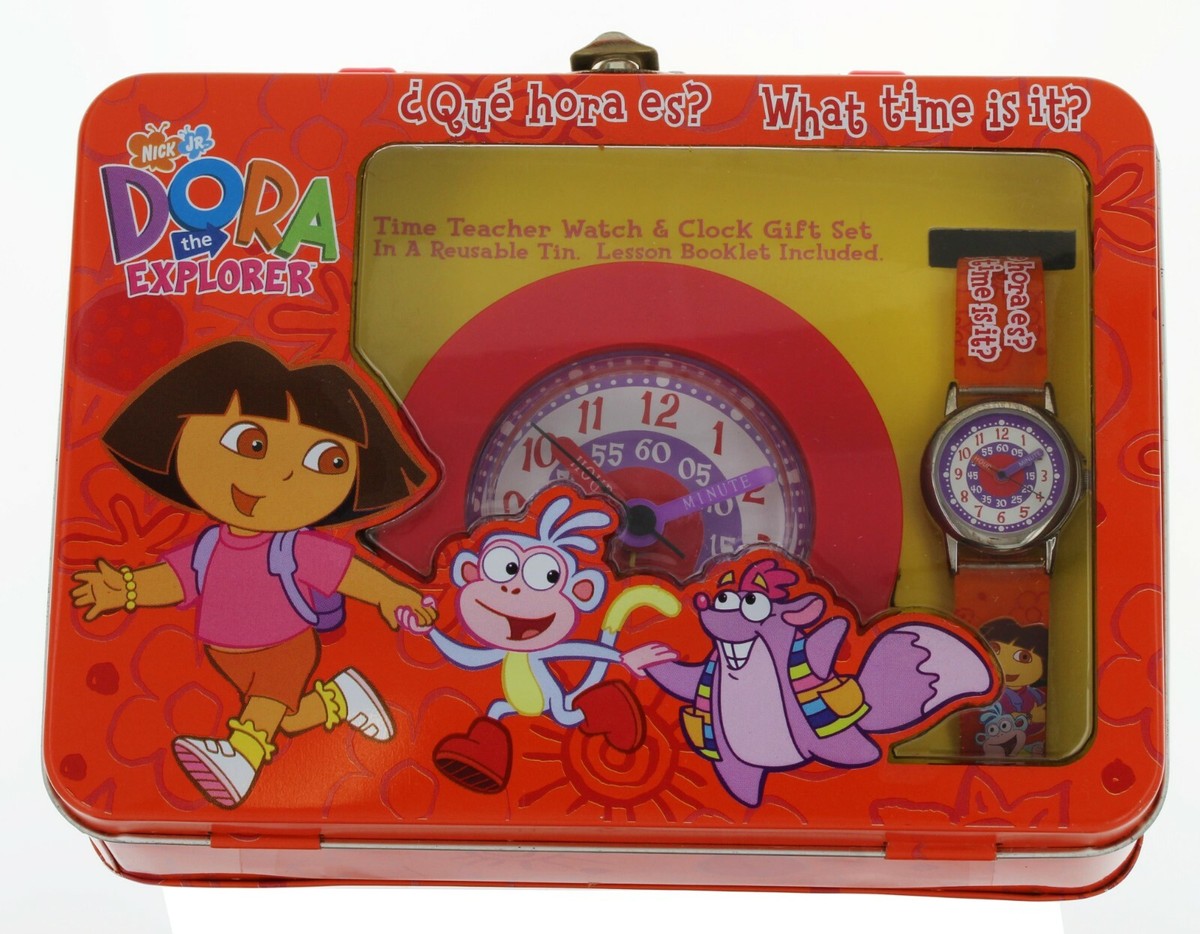 NEW DORA THE EXPLORER TIME TEACHER WATCH AND ALARM CLOC SET DTE008