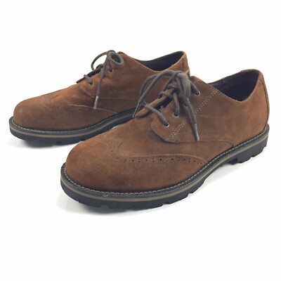 LL Bean Brown Suede Oxford Lace-Up Shoes - Men s Size 10M