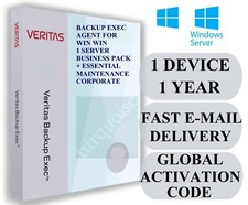 VERITAS BACKUP EXEC AGENT FOR WIN WIN 1 SERVER BUSINESS PACK  ESSENTIAL MAINTEN