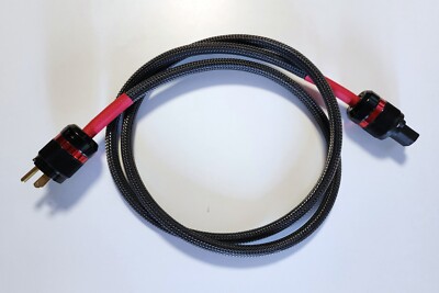 HI-FI Audio Power Cable (6ft) WATTGATE PLUGS - 12AWG Strand Copper - BLACK/RED