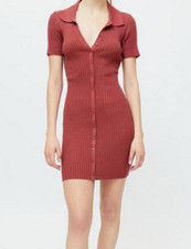 Urban Outfitters UO Dale Ribbed Bodycon Polo Dress - size XL - NWT