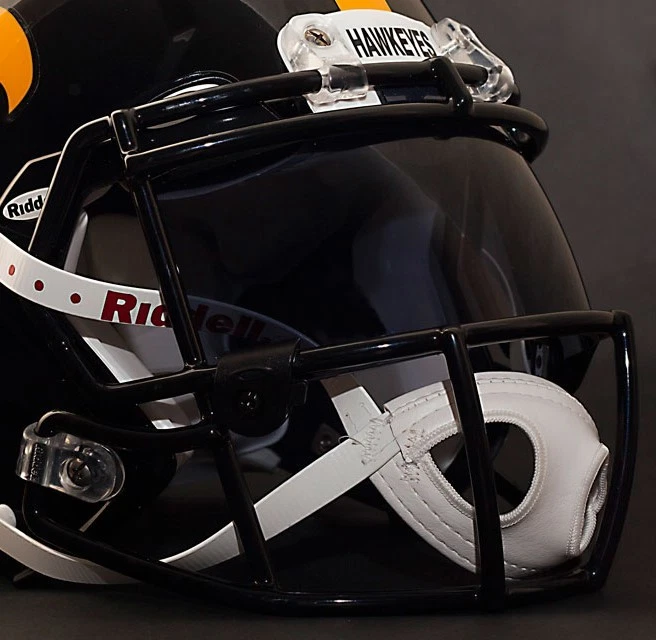 IOWA HAWKEYES "ANF" NCAA Gameday REPLICA Football Helmet w/ OAKLEY Eye Shield - Image 4 of 4