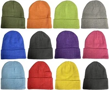 Yacht & Smith Kids Winter Beanie Hat Assorted Colors Bulk Pack Warm Acrylic Cap