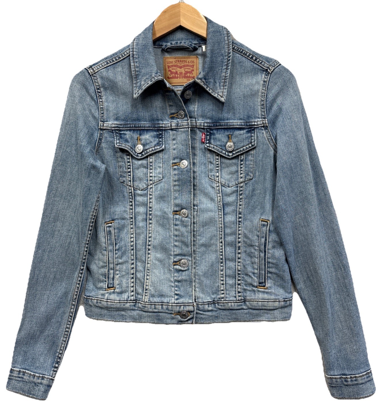 Levi’s Women’s Original Trucker Jean Jacket Size S Blue Denim Light Wash