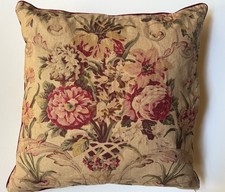 Rare RALPH LAUREN Guinevere DECORATIVE LINEN Down Throw PILLOW Medieval Floral