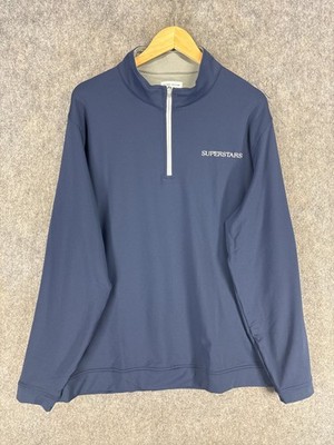 Peter Millar Pullover Herren XXL Navy 1/4 Zip Pulli Superstars Golfpullover