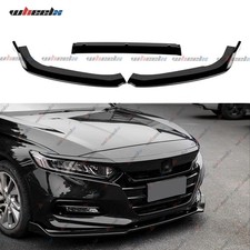 For Honda Accord 18-20 Painted Glossy Black Front Bumper Lip Spoiler Protection For Honda Accord 18-20 Painted Glossy Black Front Bumper Lip Spoiler Protection
