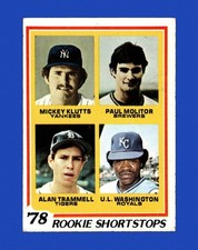 1978 Topps Set-Break #707 Paul Molitor Alan Trammell VG-VGEX (crease) *GMCARDS*
