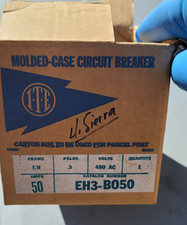 ITE EH EH3 EH3-B050 3 Pole 50 Amp 480v Circuit Breaker EH3B050