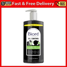 Bior Deep Pore Charcoal Daily Face Wash Care for Dirt Makeup Removal, for Ski