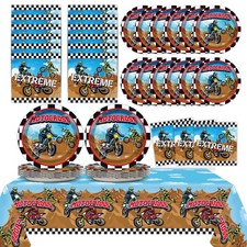 Dirt Bike Birthday Party Supplies Serves 24 Motorcycle Party Paper Plates Nap