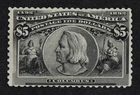 CKStamps: US Stamps Collection Scott#245 $5 Columbian Unused NG Tear Small Thin