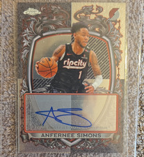 Topps 2025-26 Chrome Signature Style Auto Anfernee Simons SS-ANS Blazers NBA
