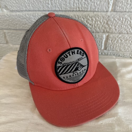SOUTH END SURF SHOP NORTH CAROLINA TRUCKER HAT PINK GRAY