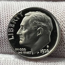 1976-S Roosevelt Dime Deep Cameo Proof receive coin pictured see description5392