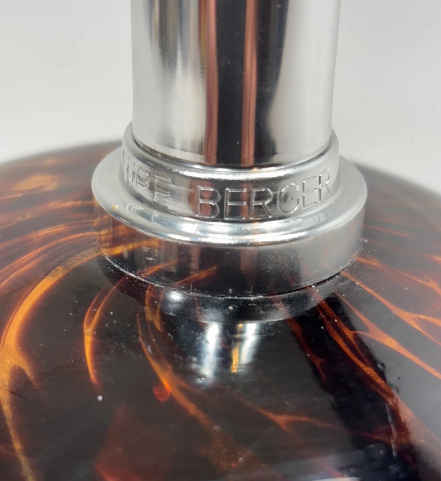 Lámpara de Fragancia Lampe Berger Paris Marrón Tortuga Concha Vidrio De Colección Nueva 5"x4" Foto 4 de 4