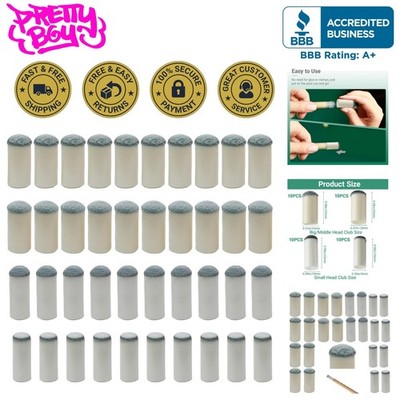 Durable Pool Cue Tips - 40 PCS, No Glue, Perfect for Snooker and Billiard Fans