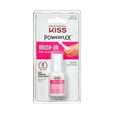 Kiss PowerFlex Nail Glue for Press Ons, Brush-On 0.7 Oz (Pack of 1), Clear