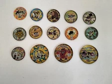 Lot of 14 Classic METAL Tazos EL TIGRE Sabritas, Chetos, Doritos RARE Mexico