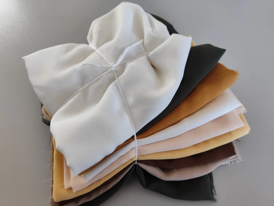 RESTEPAKET 4m Chiffon Stoff diverse Farben zum Basteln, Dekorieren, Nähen...... - Bild 1 von 1